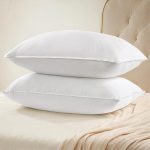 Ultra Soft  Luxury Bed Pillows - 100% Cotton Cover Standard Size Set of 2 Down Alternative Pillow Bedding Fluffy Pillow for Back, Stomach or Side Sleepers